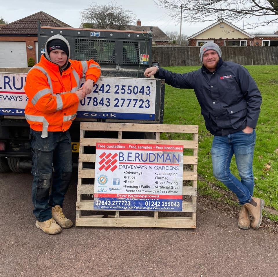 Ben and kayden from b e rudman driveways & gardens