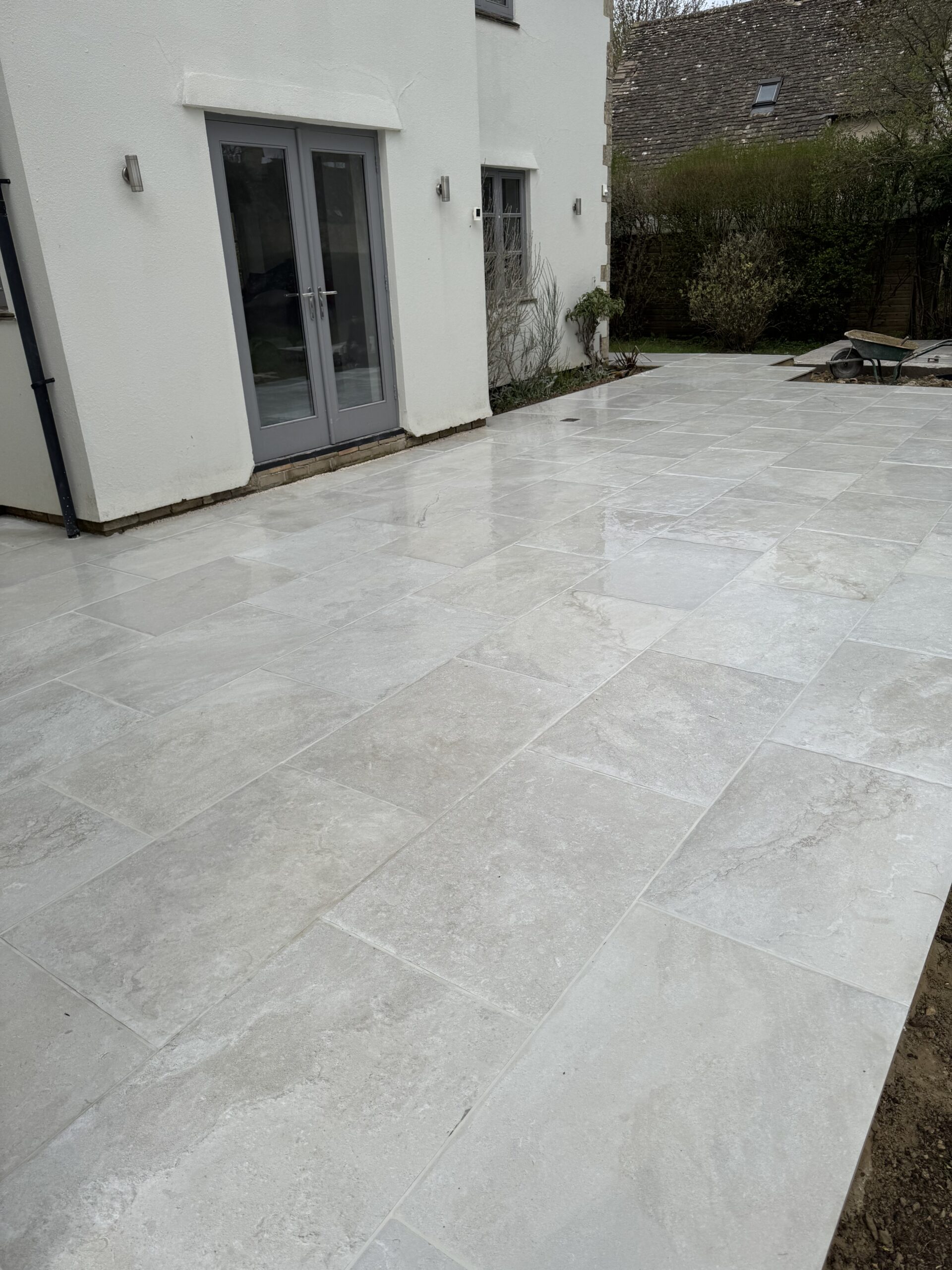 porcelain patio grey in charlton kings